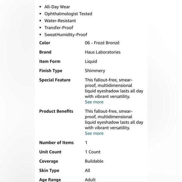 NEW HAUS liquid eyeshadow froze bronze - Picture 3 of 8